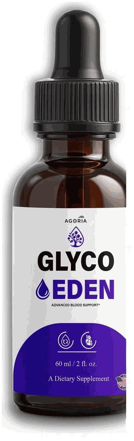 GlycoEden Advanced Blood Support bottle, 60 ml / 2 fl oz dropper bottle, front label